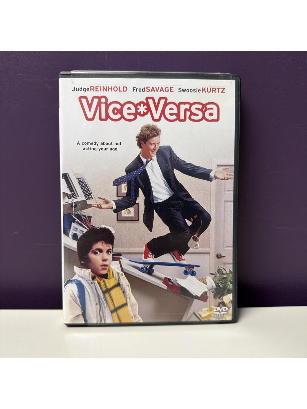 Vice Versa DVD 80s Father Son Body Swap Comedy Fred Savage Judge Reinhold VG Con